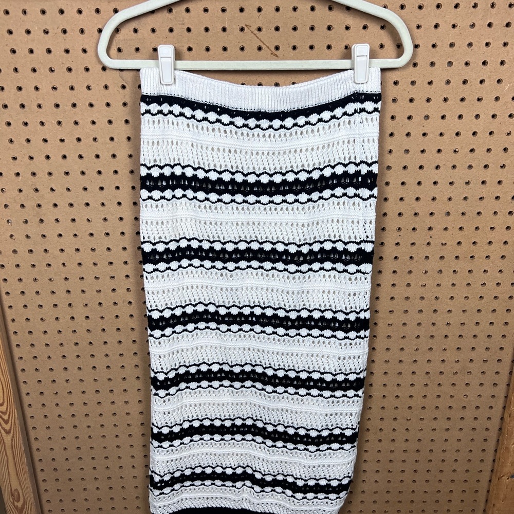 Freshman 1996 Crochet Slim Maxi Skirt and Crop Tank Striped Set Size Medium - Picture 9 of 13